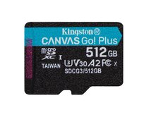 KINGSTON 512GB microSDXC Canvas Go Plus Gen4 200MB/s A2 U3 V30 Card bez adaptéru