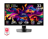 MSI MPG 322URX QD-OLED gaming monitor 31,5" QD-OLED/UHD/240Hz/0,03ms/2xHDMI/DP/USB-A,B,C/Výšk.nast./Pivot/černá