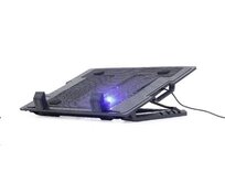 Gembird Podstavec pod notebook NBS-1F17T-01, pro notebooky do 17", 125m větrák, LED, černý