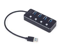 Gembird USB hub 4-port USB 3.1 (Gen 1) hub s vypínači
