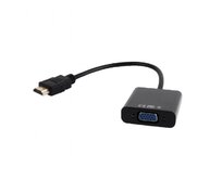 GEMBIRD kabelový adaptér HDMI na VGA + Audio, M/F, černá