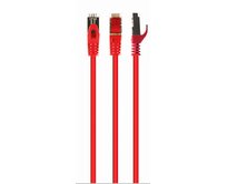GEMBIRD Patch kabel S/FTP Cat. 6A LSZH, 0,5 m, červený