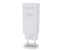 GEMBIRD, Nabíječka USB, 1x USB + 1x USB-C port PD, 65W, černá