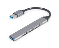 Gembird USB hub 4-portový USB 3.1 (Gen 1),stříbrný