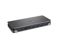 Acer Vero MST Dock M33 100W PD Black,2x USB-C;4xUSB-A;1x HDMI 2.0;2x DP 1.4;1x RJ45 1 GB/S,1×audio jack, EU plug (Retail pack)