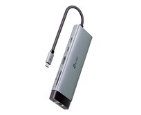 TP-Link UH9120C Hub USB typu C 9v1, HDMI 4K při 60 Hz, SD, microSD UHS-I, 100W Power Delivery, 1× USB-C, 3× USB-A, RJ-45