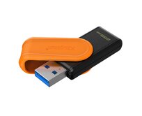 KINGSTON 256GB Portable USB 3.2 Gen 1 DataTraveler Exodia S (Black/Orange)