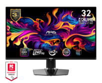 MSI MAG 321UPX QD-OLED gaming monitor 31,5" QD-OLED/UHD/240Hz/0,03ms/2xHDMI/DP/USB-C/Výšk.nast./Pivot/černá