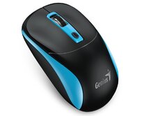 Genius NX-7123 Myš, bezdrátová, optická, 1200DPI, 4 tlačítka, Copilot, 2,4GHz, USB-A, 1× AA baterie, černo-modrá