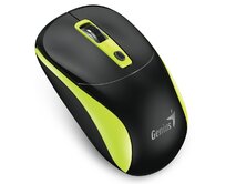 Genius NX-7123 Myš, bezdrátová, optická, 1200DPI, 4 tlačítka, Copilot, 2,4GHz, USB-A, 1× AA baterie, černo-zelená