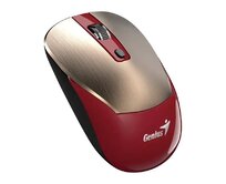 Genius NX-7125 Myš, bezdrátová, optická, 1200DPI, 4 tlačítka, Copilot, 2,4GHz, USB-A, 1× AA baterie, červeno-zlatá