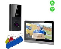 EVOLVEO DoorPhone AHD10, Sada domácího WiFi videotelefonu s ovládáním dveří a RFID, černo stříbrný 10" monitor, 32GB
