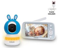 EVOLVEO Baby Monitor N5 - Set videochůvičky s 360° dohledem, obousměrnou komunikací a ukolébavkami, modrá