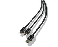 LEXIP STEELPLAY - USB PLAY & CHARGE KABEL PRO PS4, 3M, ČERNÝ 
