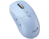 Genius NX-8080S BT Myš, bezdrátová, optická, 1600DPI, 7 tlačítek, tichá, Copilot, 2,4GHz, Bluetooth 5.3, modrá