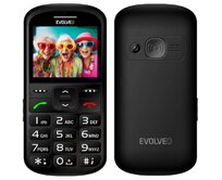 EVOLVEO EasyPhone XS, mobilní telefon pro seniory, černý