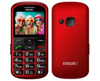 EVOLVEO EasyPhone XS, mobilní telefon pro seniory, červený