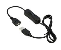 PremiumCord USB 2.0 kabel prodlužovací s vypínačem, A male- A female,1m černá