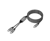 PremiumCord USB-C Inteligentní rychlo nabíjecí kabel s chytrým rozdělením výkonů 1m