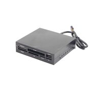 GEMBIRD Interní čtečka flash karet, 3,5" SDXC+USB černá, FDI2-ALLIN1-02-B