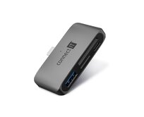 CONNECT IT CompactPRO externí USB-C hub + čtečka karet ANTRACITOVÁ