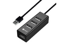 C-TECH UHB-U2, USB HUB 4x USB 2.0, černá