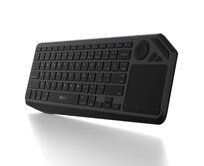 C-TECH klávesnice WLTK-02, Dual mode, BT5.0 + 2,4GHzb, bezdrátová s touchpadem, černá