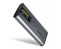 AXAGON EEM2-SD2 USB-C 10Gbps - M.2 NVMe & SATA SSD kovový DISPLAY box, bezšroubkový