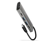 AXAGON HMC-5G21, USB 10Gb/s hub, porty 2x USB-A, 2x USB-C, HDMI 4k/30, PD 60W, kabel USB-C 13cm