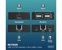 DIGITUS USB 2.0 CAT extender, 4 porty USB-A, 150m
