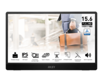 MSI přenosný ultra tenký monitor PRO MP161 E2, 15,6" IPS/1920 x 1080 FHD/60Hz/4ms/2xUSB-C/HDMI/šedá