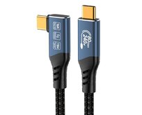 PremiumCord USB4™ Version2.0 80Gbps 16K@60Hz 240W Thunderbolt 3 a 4 kabel zahnutý 1,2m