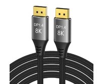 PremiumCord DisplayPort 1.4 přípojný kabel 32,4Gbit/s, rozlišení 8K, kovové a zlacené konektory, 5m