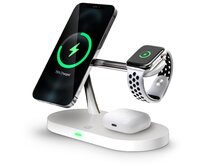 CONNECT IT MultiCharge 5 v 1 MagSafe Wireless Fast Charge bezdrátová nabíječka, BÍLÁ