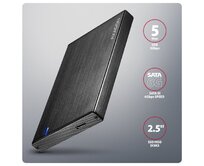 AXAGON EE25-XA6C, USB-C 5Gbps - SATA 6G, 2.5" kovový ALINE box