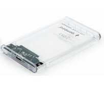 GEMBIRD EE2-U3S9-6 Box pro HDD/SSD 2,5" SATA – USB 3.0, 9,5 mm, průhledný plast