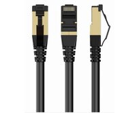 GEMBIRD PP8-LSZHCU-BK-15M – S/FTP Cat. 8 LSZH propojovací kabel, černý, 15 m