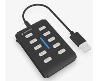 GEMBIRD 10portový USB 2.0 rozbočovač, černý