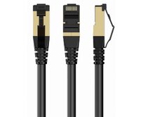 GEMBIRD PP8-LSZHCU-BK-0.5M – S/FTP Cat. 8 patch kabel s LSZH pláštěm, černý, 0,5 m