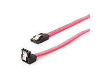 GEMBIRD Kabel SATA III, datový, 10cm s 90stupňovým ohnutým konektorem, hromadné balení, kovové klipy