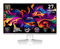 MSI MAG 272QPW QD-OLED X28 gaming monitor 26,5" QD-OLED/2560x1440 (WQHD)/280Hz/0,03ms/2xHDMI/DP/USB-C/Výšk.nast./Pivot/Bílá