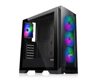 EVOLVEO Ptero Q2G, skříň ATX, 4x ARGB ventilátor, čelní+boční panel sklo, černá