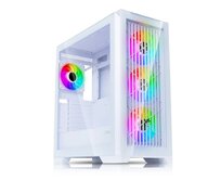 EVOLVEO Ptero Q2G, skříň ATX, 4x ARGB ventilátor, čelní+boční panel sklo, bílá