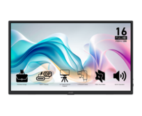 MSI přenosný ultra tenký monitor PRO MP165 E6, 15,6" IPS/1920 x 1080 FHD/60Hz/4ms/2xUSB-C/HDMI/černá