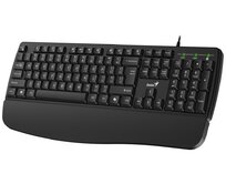 Genius KB-123, Klávesnice, drátová, USB, CZ+SK layout, Copilot klávesa, s opěrkou, černá