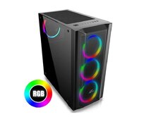 EVOLVEO Ptero Q1, skříň ATX, 4x ARGB ventilátor, černá