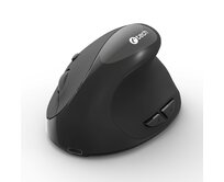 C-TECH myš VEM-17, vertikální, Dual mode, bezdrátová, BT5.0 + 2,4GHz, 1600DPI, černá
