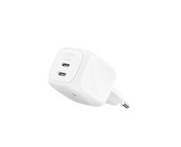 Belkin BOOST CHARGE™ PRO Duální 50W USB-C Power Delivery GaN PPS nástěnná nabíječka, bílá