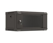 LANBERG RACKOVÁ SKŘÍŇ 19" NÁSTĚNNÁ 4U/540X350 (FLAT PACK) S PROSKLENÝMI DVEŘMI ČERNÁ
