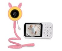 EVOLVEO Baby Monitor N35 – dětská chůvička s kamerou, VOX, teploměr, noční vidění, RGB světlo, Růžová